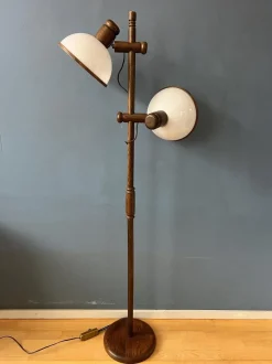 Sale Pamono Vintage Wooden Mushroom Floor Lamp from Steinhauer