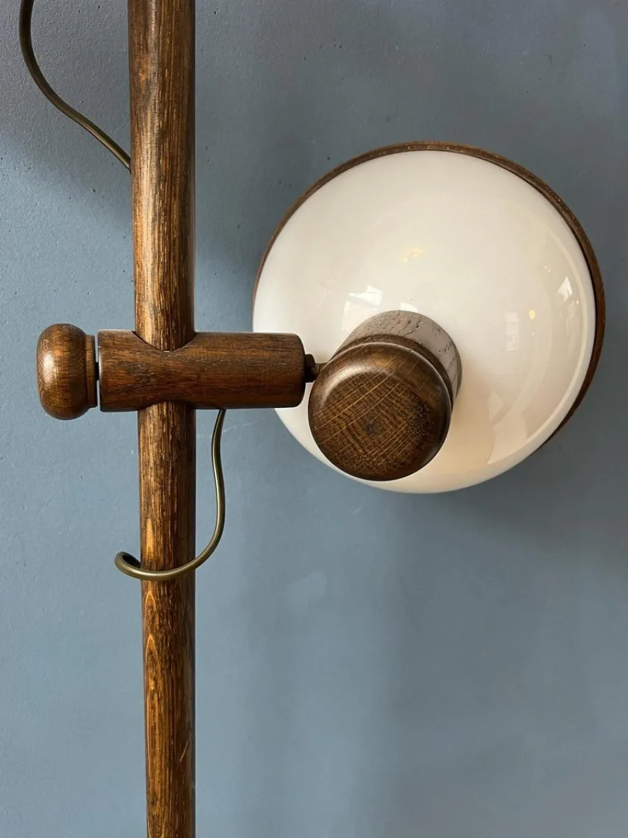 Sale Pamono Vintage Wooden Mushroom Floor Lamp from Steinhauer