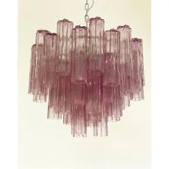 Best Pamono Violet-Amethyst Tronchi Murano Glass Chandelier by Simoeng