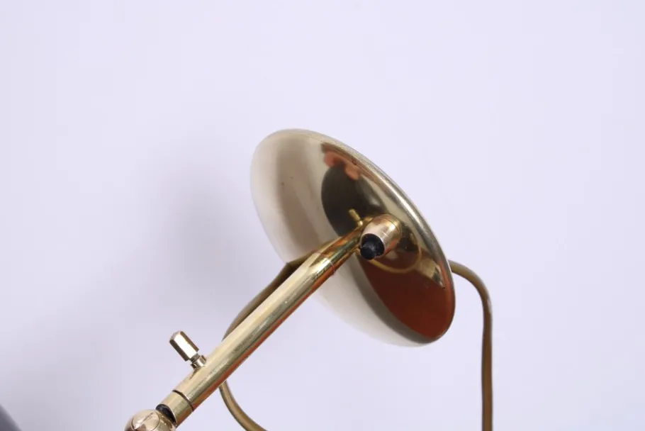 Sale Pamono Visor Black Wall Lamp in Brass by Vittoriano Vigano for Arteluce, 1950s