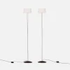New Pamono Vitt Terra Floor Lamps in Murano Glass by Valerio Bottin for Foscarini, 1990s, Set of 2