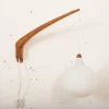 Sale Pamono Wall Arm Lamp in Teak Wood & Opal Glass by Uno & Östen Kristiansson for Luxus, 1957
