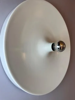 Sale Pamono Wall Lamp Diskus in White by Charlotte Perriand for Honsel