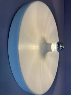 Sale Pamono Wall Lamp Diskus in White by Charlotte Perriand for Honsel