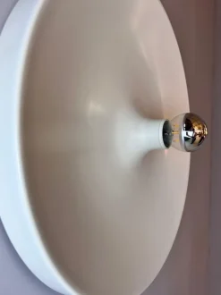 Sale Pamono Wall Lamp Diskus in White by Charlotte Perriand for Honsel