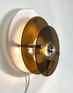 Sale Pamono Wall Lamp in Acrylic Glass with Round Shapes, 1970s