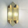 Sale Pamono Wall Lamp in Gold with Crystal Cylinders from Honsel, 1980s