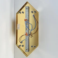 Sale Pamono Wall Lamp in Gold with Crystal Cylinders from Honsel, 1980s