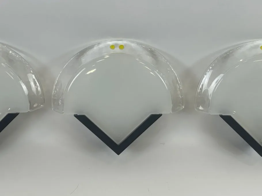 Sale Pamono Wall Lamps with Murano Glass from Leucos, 1980s, Set of 3