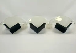 Sale Pamono Wall Lamps with Murano Glass from Leucos, 1980s, Set of 3