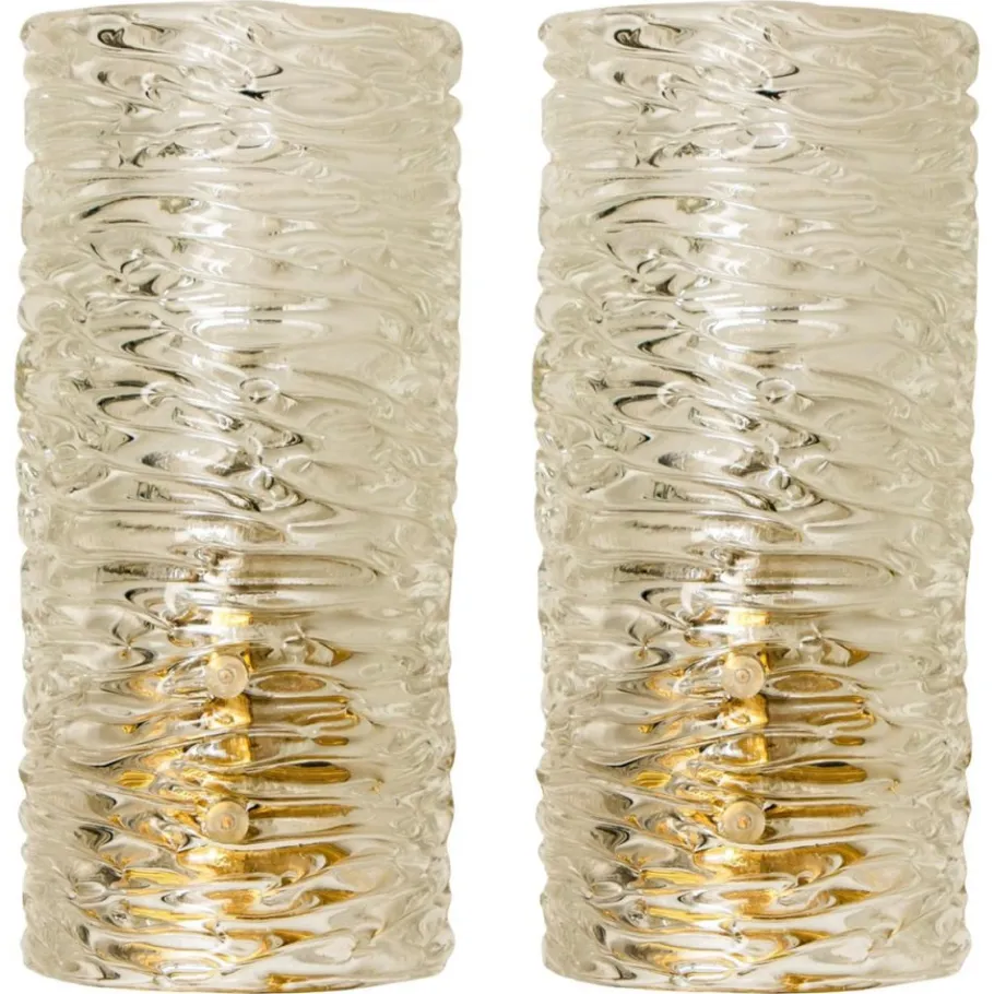 Sale Pamono Wall Light in Handmade Brass and Glass by J.T. Kalmar, 1960