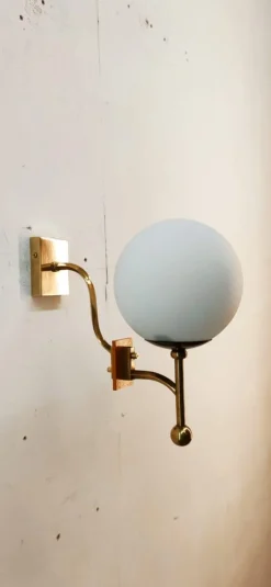 Sale Pamono Wall Light with Sphere Glass
