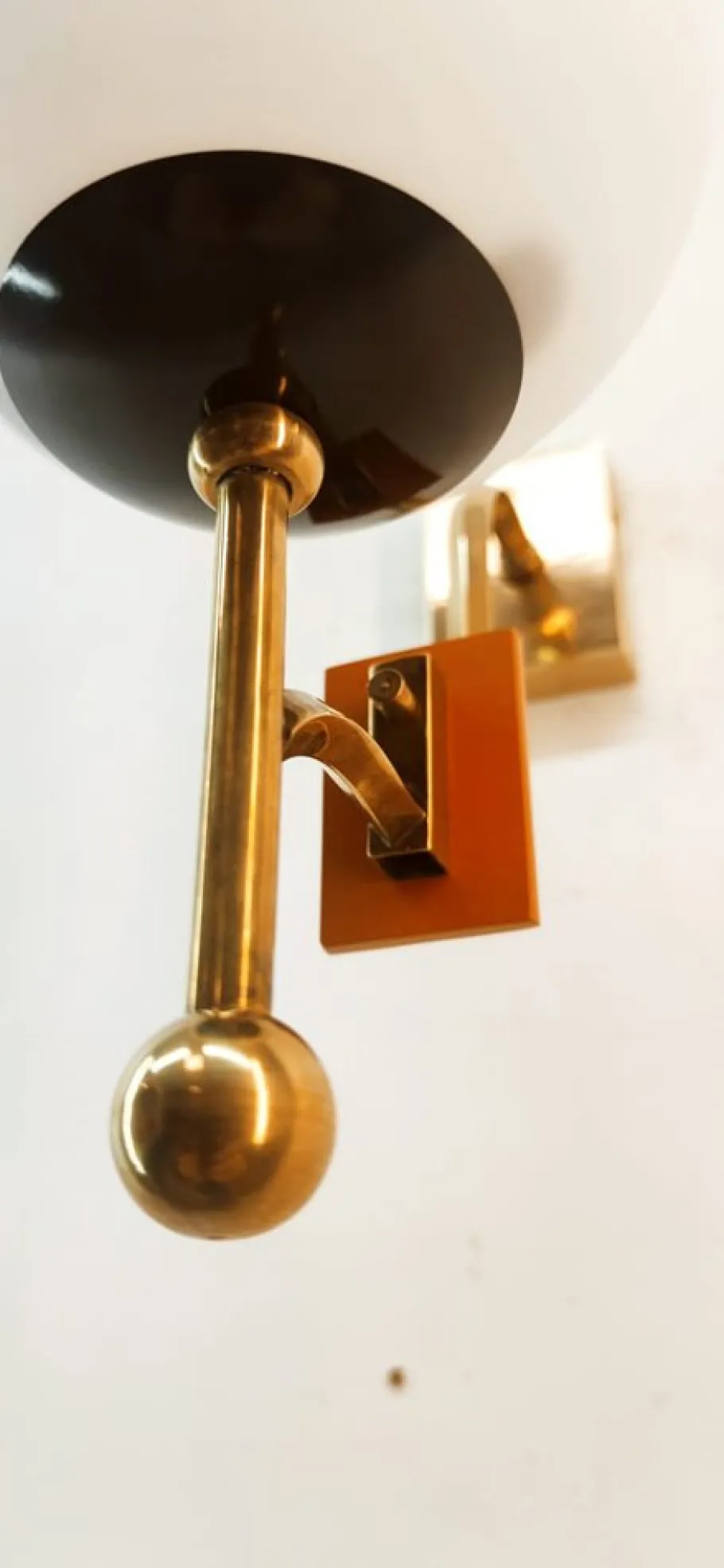 Sale Pamono Wall Light with Sphere Glass