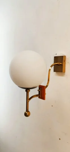 Sale Pamono Wall Light with Sphere Glass