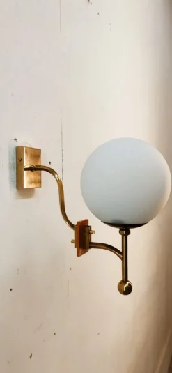 Sale Pamono Wall Light with Sphere Glass