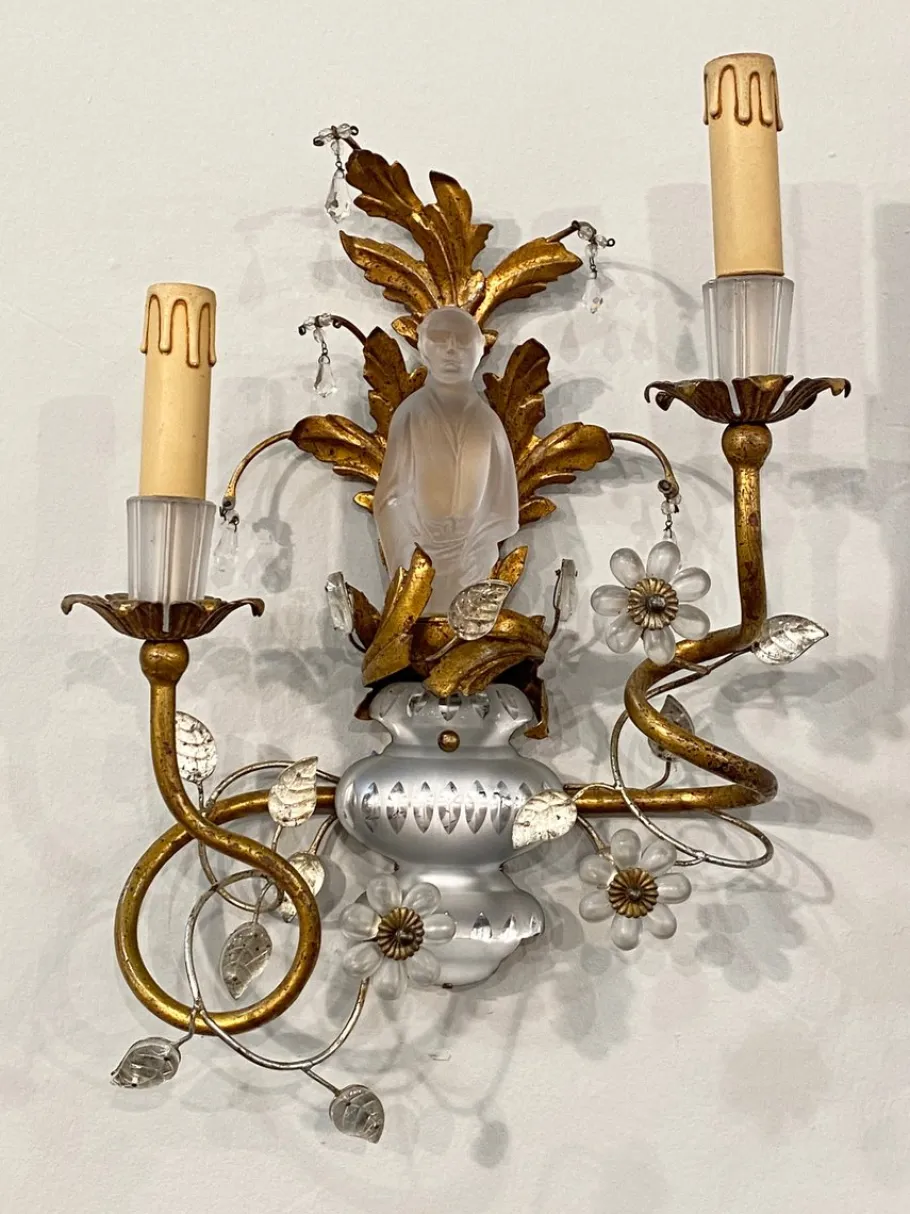 Sale Pamono Wall Lights from Maison Baguès, 1960s, Set of 2