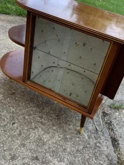 Discount Pamono Walnut Cocktail Cabinet Light from Wilhelm Krechlok KG, 1950s