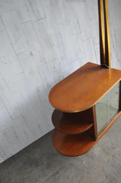 Online Pamono Walnut Cocktail Cabinet Light from Wilhelm Krechlok Kg, 1950s