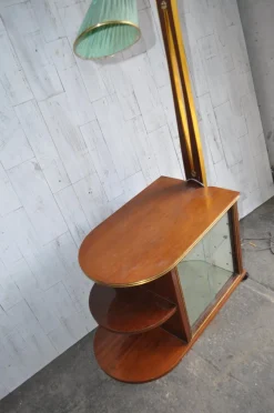 Online Pamono Walnut Cocktail Cabinet Light from Wilhelm Krechlok Kg, 1950s