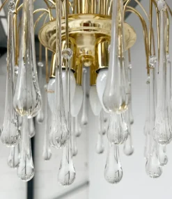 Sale Pamono Waterfall Chandelier in Murano Glass, 1970s