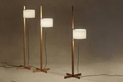 Hot Pamono White and Oak TMM Floor Lamp by Miguel Milá