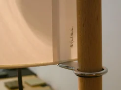 Hot Pamono White and Oak TMM Floor Lamp by Miguel Milá