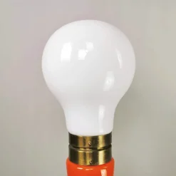 Outlet Pamono White and Orange Glass Lamp by Birille Nason for Mazzega, 1970s