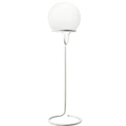 Online Pamono White Iron and Glass Globe Floor Lamp by Aldo Van Den Nieuwelaar, 1970s