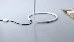 Online Pamono White Iron and Glass Globe Floor Lamp by Aldo Van Den Nieuwelaar, 1970s