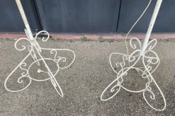 Online Pamono White Lacquered Wrought Iron Floor Lamps, 1950s, Set of 2