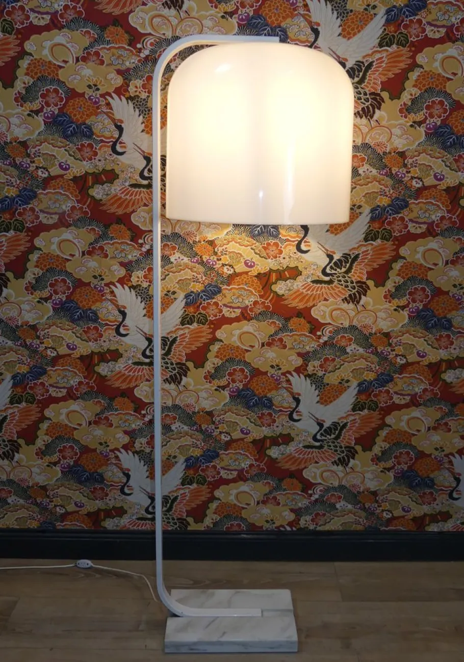 Sale Pamono White Marble Alvise Floor Lamp by Luigi Massoni for Guzzini, 1960s