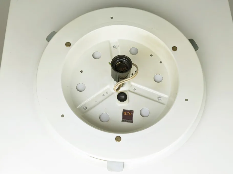 Sale Pamono White Opaline Glass and Metal Velella Ceiling Lamp by Achille Castiglioni for Flos, 1960s