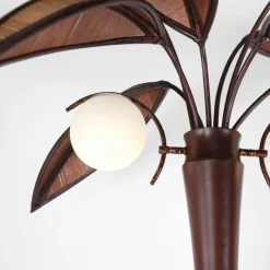 Pamono Wooden Coconut Tree Floor Lamp, 1970s