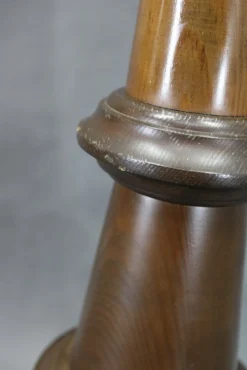 Online Pamono Wooden Floor Lamp with Glass Shade, 1940s