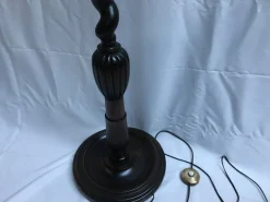 Hot Pamono Wooden Spiral Floor Lamp, 1940s