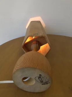 Best Pamono Wooden Table Lamp by Leif Wikner for Persåsen