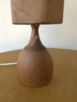 Best Pamono Wooden Table Lamp by Leif Wikner for Persåsen
