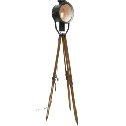 Online Pamono Wooden Tripod Floor Spot Light, 1950s