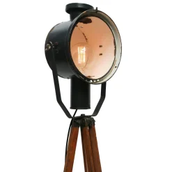 Online Pamono Wooden Tripod Floor Spot Light, 1950s