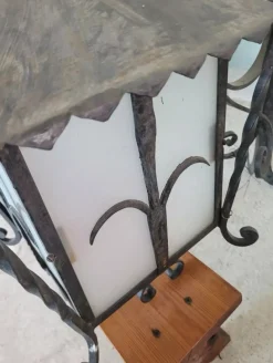 Pamono Wrought Iron Corner Lanterns, Set of 2