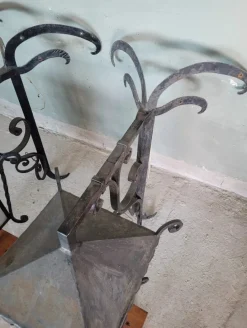 Pamono Wrought Iron Corner Lanterns, Set of 2