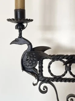 Outlet Pamono Wrought Iron Floor Candleholder, 1900s