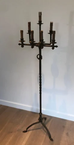 Outlet Pamono Wrought Iron Floor Lamp