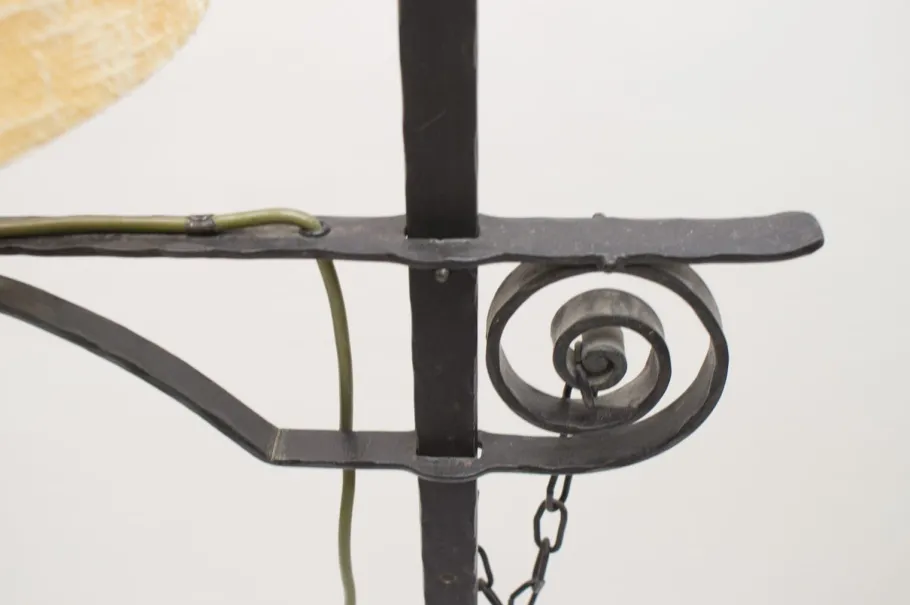 Clearance Pamono Wrought Iron Floor Lamp attributed to Raymond Subes, 1960s