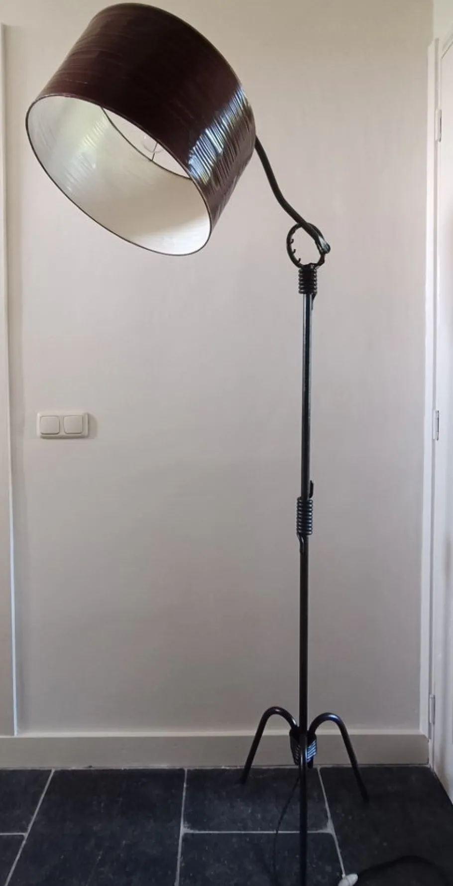 Outlet Pamono Wrought Iron Floor Lamp by Jean Royère, 1940s