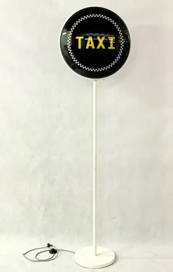 Best Pamono Yellow Cab New York Taxi Floor Lamp/Sign, 1990s