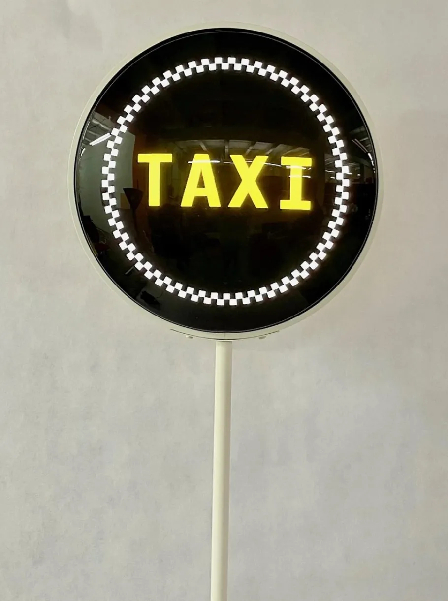 Best Pamono Yellow Cab New York Taxi Floor Lamp/Sign, 1990s
