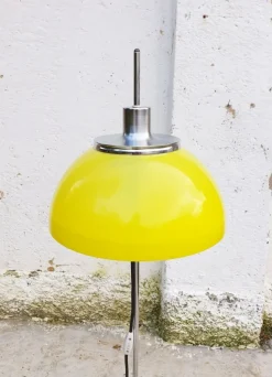 Best Pamono Yellow Model Faro Floor Lamp by Luigi Massoni for Guzzini, 1971
