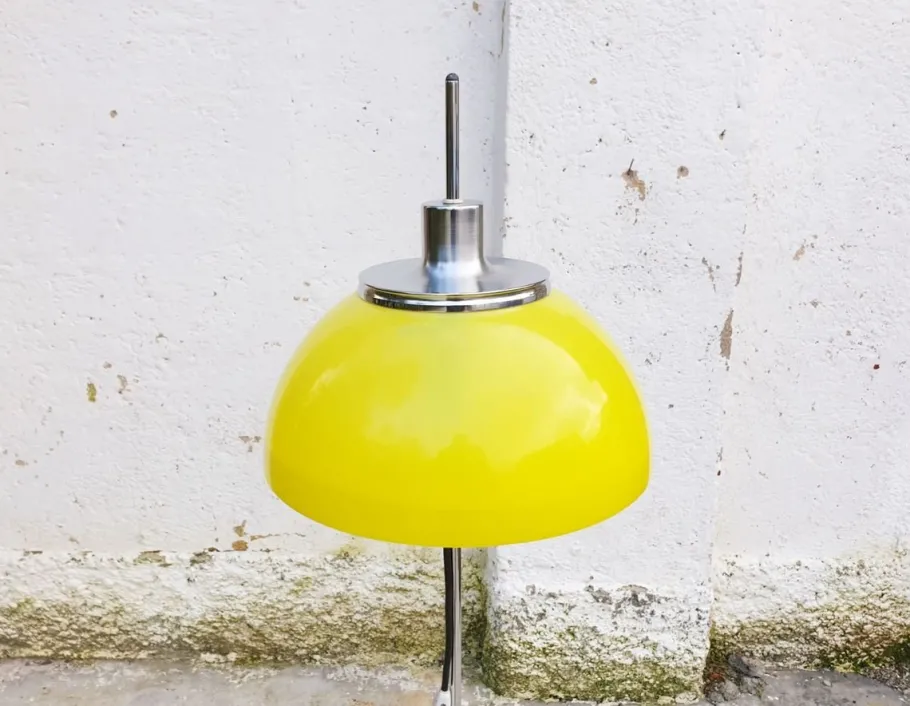 Best Pamono Yellow Model Faro Floor Lamp by Luigi Massoni for Guzzini, 1971
