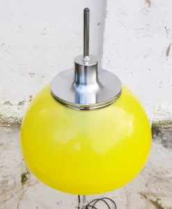 Best Pamono Yellow Model Faro Floor Lamp by Luigi Massoni for Guzzini, 1971